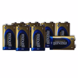 Maxell 9V Alkaline 12 pak batterier